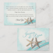 Zeester en Kant  Strand Wishing Well Informatiekaartje (Voorkant / Achterkant)