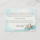 Zeester en Kant  Strand Wishing Well Informatiekaartje (Voorkant)