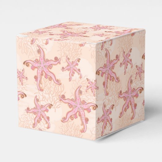 Zeester en Koraal Roze Pastel Bedankdoosjes (Voorkant Zijde)