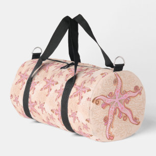 Zeester en Koraal Roze Pastel Patroon Plunjezak