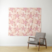 Zeester en Koraal Roze Pastel Wandkleed (In Situ (horizontaal))
