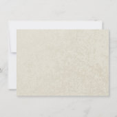 Zeester en lint bruids lunch kaart (Achterkant)