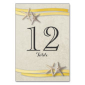 Zeester en lint Geel Tafelnummer (Achterkant)