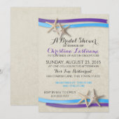 Zeester en lint Paarse en blauw Vrijgezellenfeest Kaart (Voorkant / Achterkant)