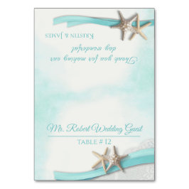 Zeester en lint Plaats tafel Kaart