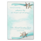 Zeester en lint Plaats tafel Kaart (Voorkant)