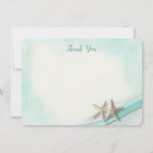 Zeester en lint platte Kaart Dank u (Voorkant)