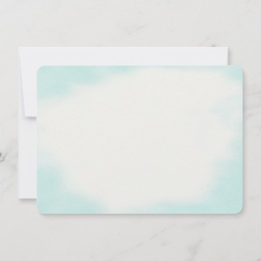 Zeester en lint platte Kaart Dank u (Achterkant)