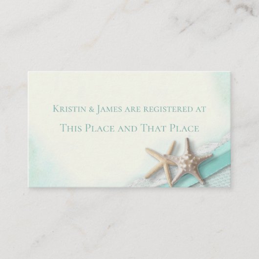 Zeester en Lint Registerinformatie Visitekaartje (Voorkant)