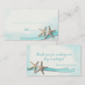 Zeester en lint Turquoise Place kaart Plaatskaartje (Voorkant / Achterkant)