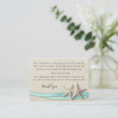 Zeester en lint wensen goed informatiekaartje (Staand voorkant)