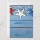 Zeester en net in patriottische kleuren kaart (Achterkant)