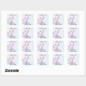 Zeester en Oceaan Adreswijziging Vierkante Sticker (Vel)
