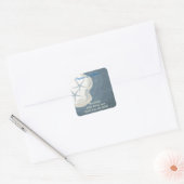 Zeester en Oceaan Adreswijziging Vierkante Sticker (Envelop)