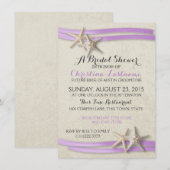 Zeester en Paarse lint Vrijgezellenfeest Kaart (Voorkant / Achterkant)