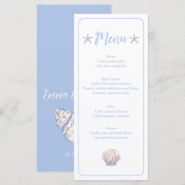 zeester en schelp menu
