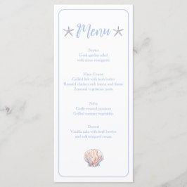 zeester en schelp menu
