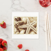 Zeester en schelpen Papieren servetten (Insitu)