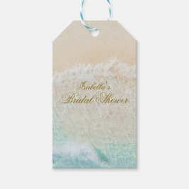 Zeester en schelpen Tropical Beach Vrijgezellenfee Cadeaulabel