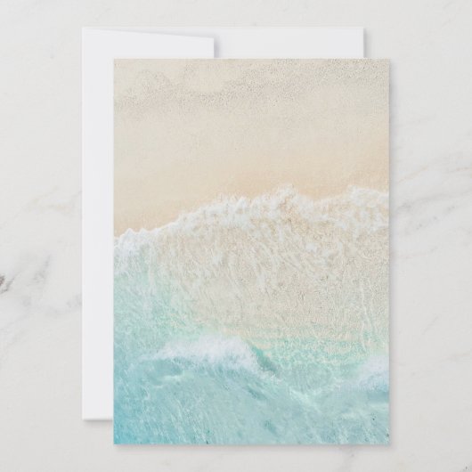 Zeester en schelpen Tropical Beach Vrijgezellenfee Kaart (Achterkant)