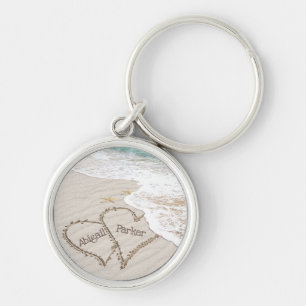 Zeester en strandharten  sleutelhanger