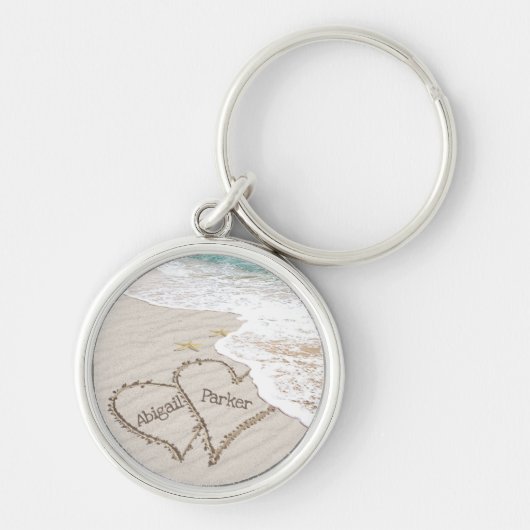 Zeester en strandharten sleutelhanger (Voorkant)