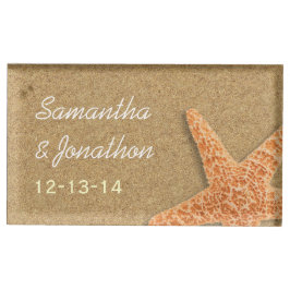 Zeester en Zand Beach Thema Aangepast Tafelnummer Houder