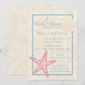 Zeester en Zanddollar Baby shower Kaart (Voorkant / Achterkant)