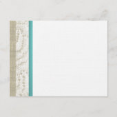 Zeester en Zanddollar Blauwgroen Oceaan Romance Informatiekaartje (Achterkant)