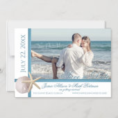 Zeester en Zanddollar Save the Date Magnetische Uitnodiging (Voorkant)