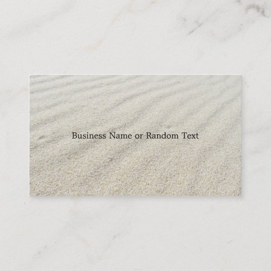 Zeester en zandstrand met blauwe golven visitekaartje (Achterkant)