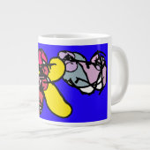 Zeester en zeeschelp grote koffiekop (Voorkant rechts)