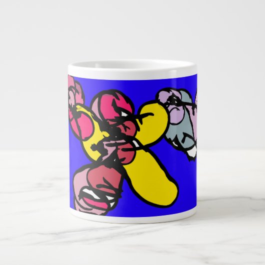 Zeester en zeeschelp grote koffiekop (Voorkant)