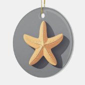 Zeester en zijn schaduw keramisch ornament (Links)