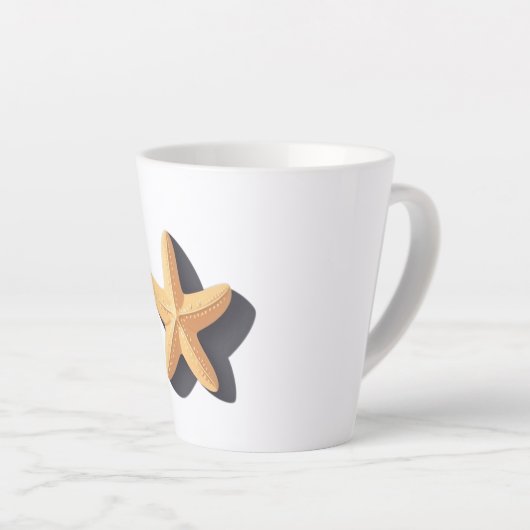 Zeester en zijn schaduw latte mok (Rechterhoek)