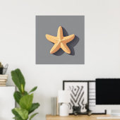 Zeester en zijn schaduw poster (Thuiskantoor)