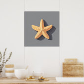 Zeester en zijn schaduw poster (Keuken)