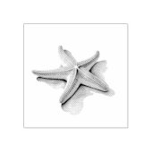 Zeester en zwarte silhouet rubberstempel (Afrduk)