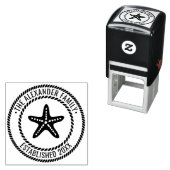 Zeester Familienaam Datum Estd Rope Lijst Zelfinktende Stempel (In situ)