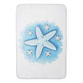 Zeester in blauw badmat (Voorkant Verticaal)