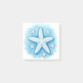 Zeester in blauw post-it® notes (Voorkant)