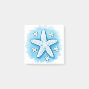 Zeester in blauw post-it® notes