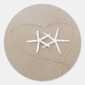 Zeester in hart Sticker (Voorkant)