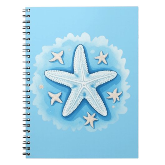 Zeester in het blauw notitieboek (Voorkant)