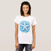 Zeester in het blauw t-shirt (Voorkant volledig)