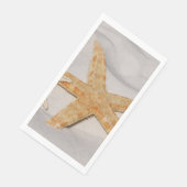 Zeester in het zand gastenpapier servet (Hoek)