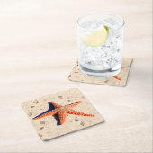 Zeester in het zand kartonnen onderzetters (Insitu)