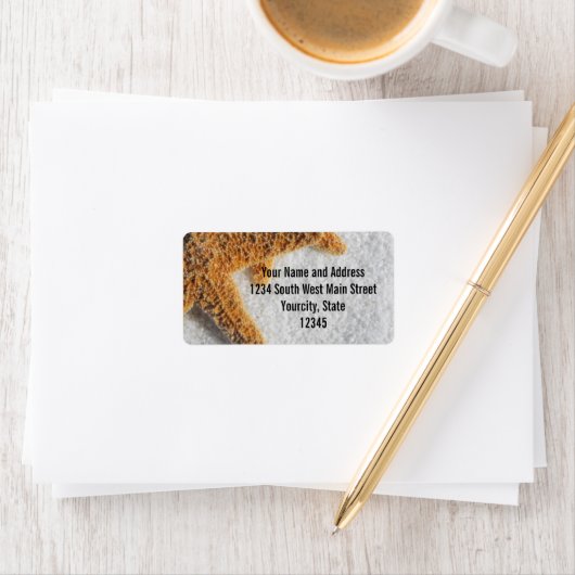 Zeester in Zand Beach Bruiloft Etiket (Insitu)