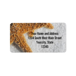 Zeester in Zand Beach Bruiloft Etiket