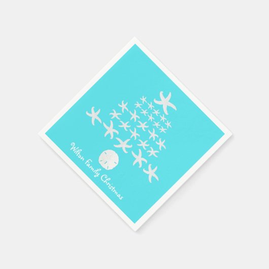 Zeester Kerstboom Gepersonaliseerde servetten (Hoek)